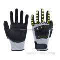 Hespax Oilfield Sandy Nitrile Cut Resistant Mechanic Gloves